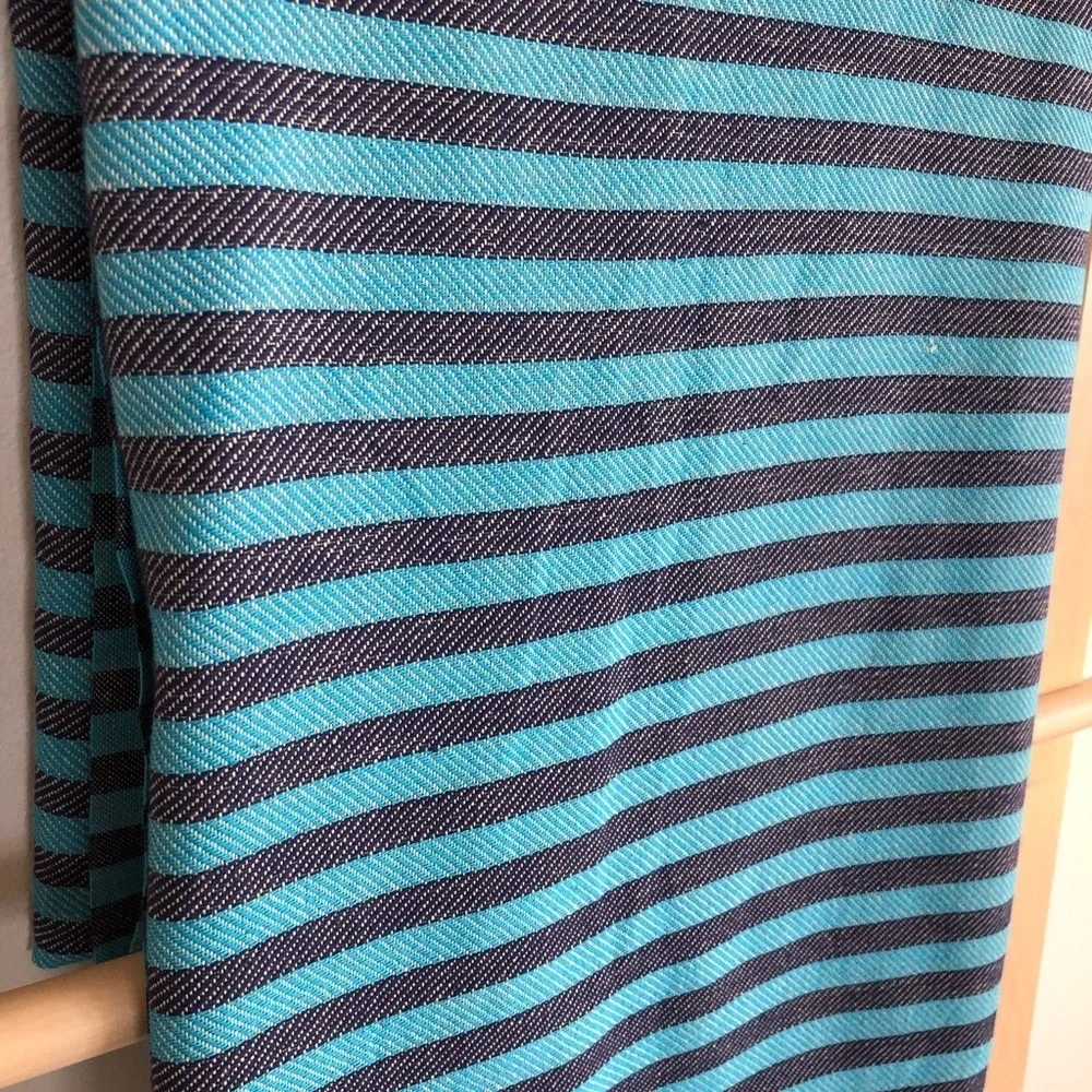 Herringbone striped woven Turkish cotton towel